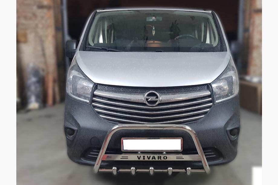 Opel Vivaro 2015-2019 Pare-buffle WT003-4 (Inox) Avec Inscription Image