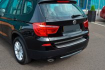 BMW X3 F25 2011-2018 Protection de pare-chocs arrière en acier inox OmsaLine (mat, inox) photo 5