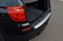 BMW X3 F25 2011-2018 Protection de pare-chocs arrière en acier inox OmsaLine (mat, inox) photo 8