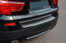 BMW X3 F25 2011-2018 Protection de pare-chocs arrière en acier inox OmsaLine (mat, inox) photo 7