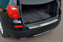 BMW X3 F25 2011-2018 Protection de pare-chocs arrière en acier inox OmsaLine (mat, inox) photo 2