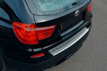 BMW X3 F25 2011-2018 Protection de pare-chocs arrière en acier inox OmsaLine (mat, inox) photo 1