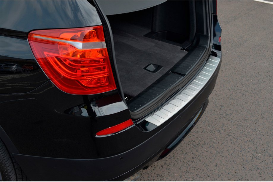 BMW X3 F25 2011-2018 Protection de pare-chocs arrière en acier inox OmsaLine (mat, inox) Photo 8