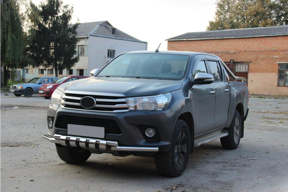Toyota Hilux 2015- Pare-buffle Avant F3-34 (Inox) Photo 3