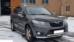 Hyundai Santa Fe 2 2006-2012 Pare-buffle Avant ST014 (Inox) photo 3