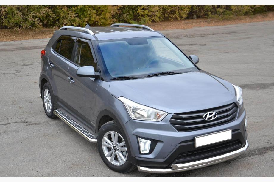 Hyundai Creta 2014-2020 Pare-buffle Avant ST014 (Inox) Image
