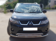 Mitsubishi Outlander 2006-2012 Pare-buffle Avant ST014 (Inox) d60/60 photo 1
