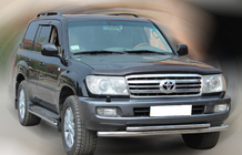 Toyota Land Cruiser 100 1998-2007 Pare-buffle Avant ST014 (Inox) d60/42 photo 3