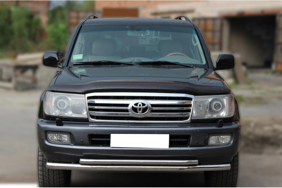 Toyota Land Cruiser 100 1998-2007 Pare-buffle Avant ST014 (Inox) d60/42 Image