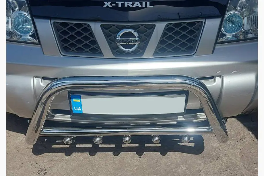 Nissan X-trail T30 2002-2007 Pare-buffle QT006 (Inox) Image
