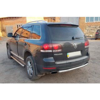 Protection arrière AK002 (2 pcs, inox) Volkswagen Touareg 2002–2010 photo 4