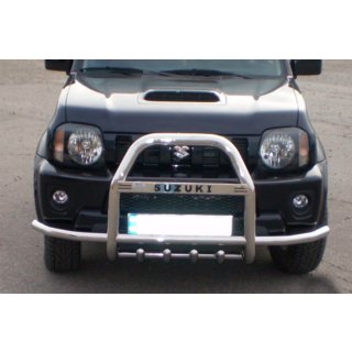 Pare-buffle QT007-Exclusive (avec inscription, inox) Suzuki Jimny 1998-2018 photo 1