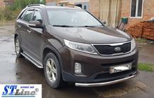 Kia Sorento II XM 2009-2014 Protection Avant ST008 (2013-2015, Inox) photo 2