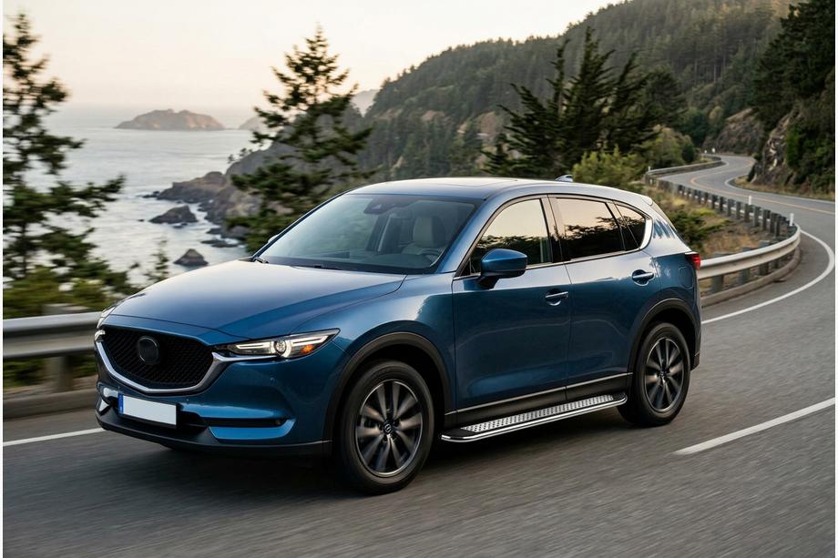 Mazda CX-5 2017–2025 Marchepieds Latéraux Maydos V2 (2 pcs, Aluminium & Inox) Image