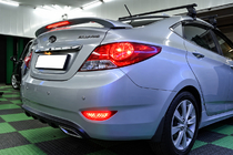 Hyundai Accent 2011-2017 Aileron Niken V2 (apprêté pour peinture) photo 3