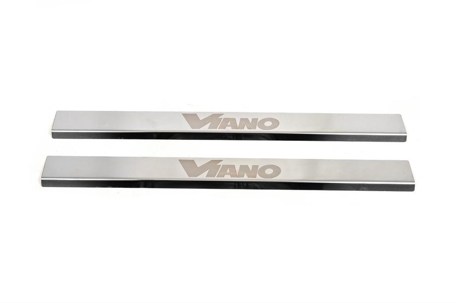 Mercedes Viano 2004-2014 Seuils de Porte VIP-Style (2 pcs, Acier Inoxydable) Photo 2