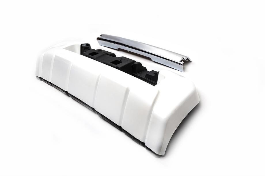 Toyota Land Cruiser 200 2007-2021 Lame avant 2012-2016 (style EA, sans jupe) Blanc Photo 3