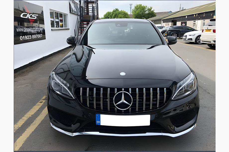 Mercedes C-class W205 2014-2021 Calandre Avant Panamericana GT (pour Avantgarde/AMG-Line/C43 AMG) 2014-2018, sans caméra Photo 6