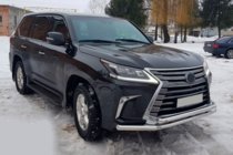 Lexus LX570/450d 2008-2022 Pare-buffle Avant ST014 (2015+, Inox) photo 2