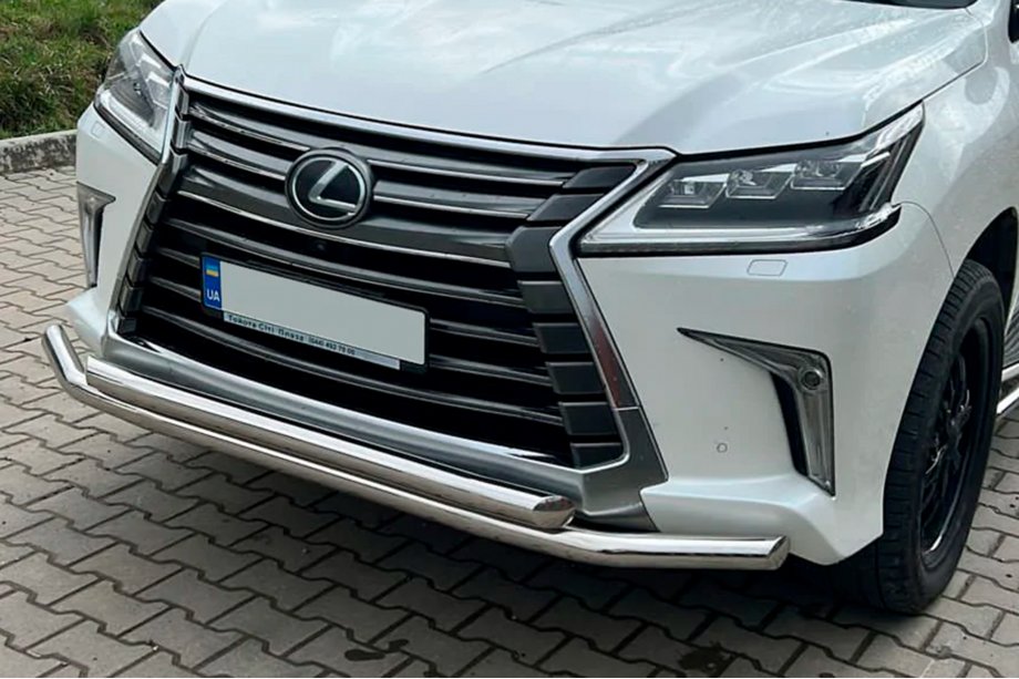 Lexus LX570/450d 2008-2022 Pare-buffle Avant ST014 (2015+, Inox) Image