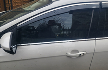 Ford Focus III 2011-2017 Déflecteurs de vitres avec moulure chromée Niken (SD/HB, 4 pcs) photo 4