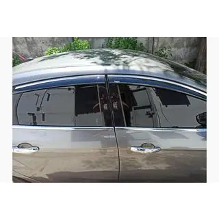 Déflecteurs de vitres avec moulure chromée Niken (SD/HB, 4 pcs)