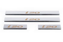 Hyundai I-20 2008-2012 Seuils de porte Carmos V1 (4 pcs, inox) photo 2