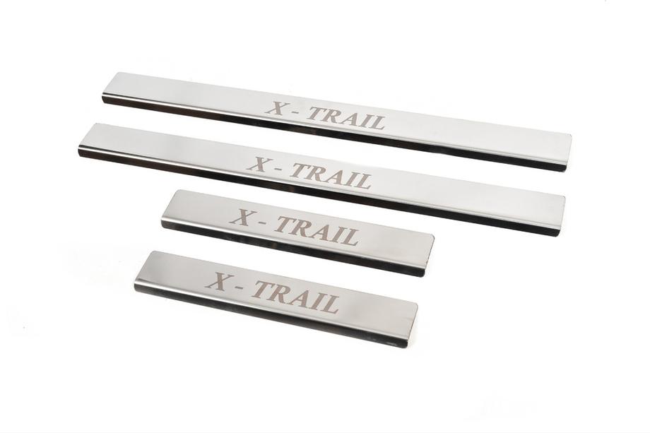 Nissan X-trail T30 2002-2007 Seuils de porte Carmos (4 pcs, inox) Photo 1
