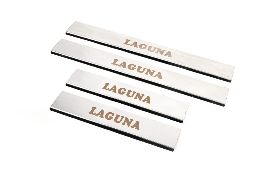 Renault Laguna 2007-2015 Seuils de porte inox Carmos (4 pcs) Photo 1