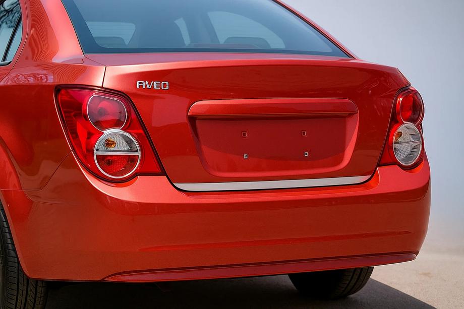Chevrolet Aveo T300 2011-2020 Baguette de coffre inox (Sedan) Image