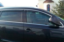 Audi Q7 2005-2015 Déflecteurs de vitres avec moulure chromée (4 pcs, HIC) photo 2