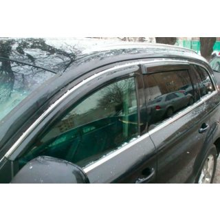 Déflecteurs de vitres avec moulure chromée (4 pcs, HIC) photo 1