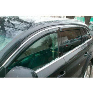 Déflecteurs de vitres avec moulure chromée (4 pcs, HIC) photo 1