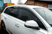 Audi Q7 2015–2026 Déflecteurs de vitres avec moulure chromée (4 pcs, HIC) photo 1