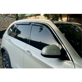 Déflecteurs de vitres avec moulure chromée (4 pcs, HIC) BMW X5 F15 2013-2018 photo 4