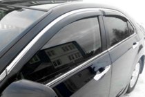 Honda Accord VIII 2008-2012 Déflecteurs de Vitres avec Moulure Chromée SD (4 pcs, HIC) photo 1