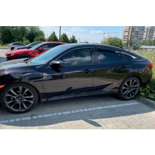 Déflecteurs de Fenêtre (4 pcs, HIC) Honda Civic Sedan X 2016-2021 photo 4