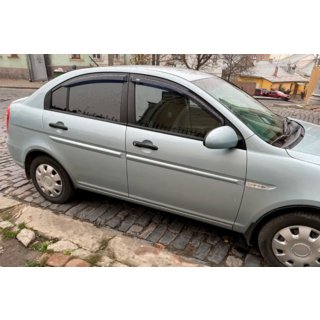Déflecteurs de Fenêtre (4 pcs, HIC) Hyundai Accent 2006-2010 photo 2