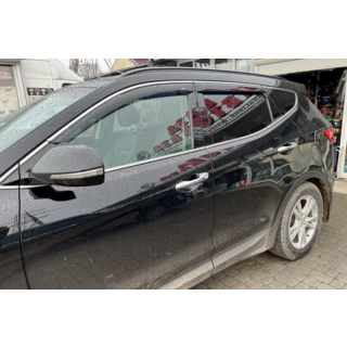 Déflecteurs de vitres avec moulure chromée LONG (4 pcs, HIC) photo 1