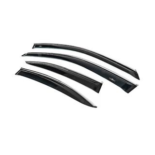 Déflecteurs de vitres avec moulure chromée (4 pcs, HIC) photo 2