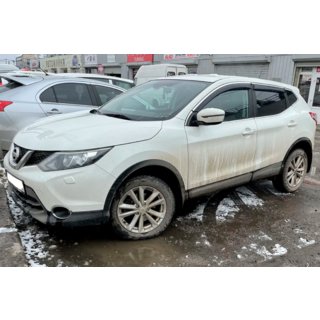Déflecteurs de vitres avec moulure chromée (4 pcs, HIC) Nissan Qashqai 2014-2021 photo 4
