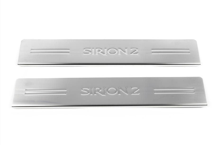 Daihatsu Sirion 2005-2015 Seuils de porte OmsaLine (2 pcs, inox) Photo 2