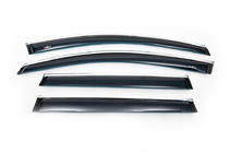 Volvo XC70 2007-2013 Déflecteurs de vitres avec moulure chromée (4 pcs, HIC) photo 2