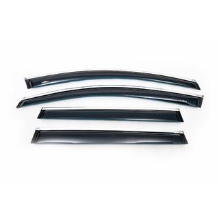Déflecteurs de vitres avec moulure chromée (4 pcs, HIC) Volvo XC70 2007-2013 photo 2