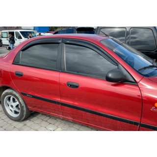 Déflecteurs de Fenêtre (4 pcs, HIC) Chevrolet Lanos 1998–2017 photo 3
