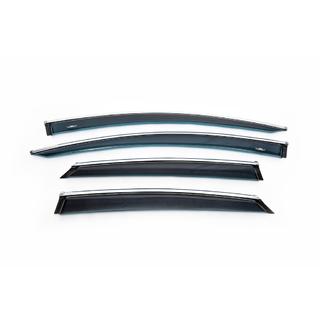 Déflecteurs de vitres avec moulure chromée (4 pcs, HIC) photo 2