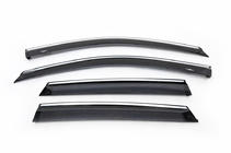 Honda CRV 2007-2011 Déflecteurs de vitres avec moulure chromée (4 pcs, HIC) photo 4