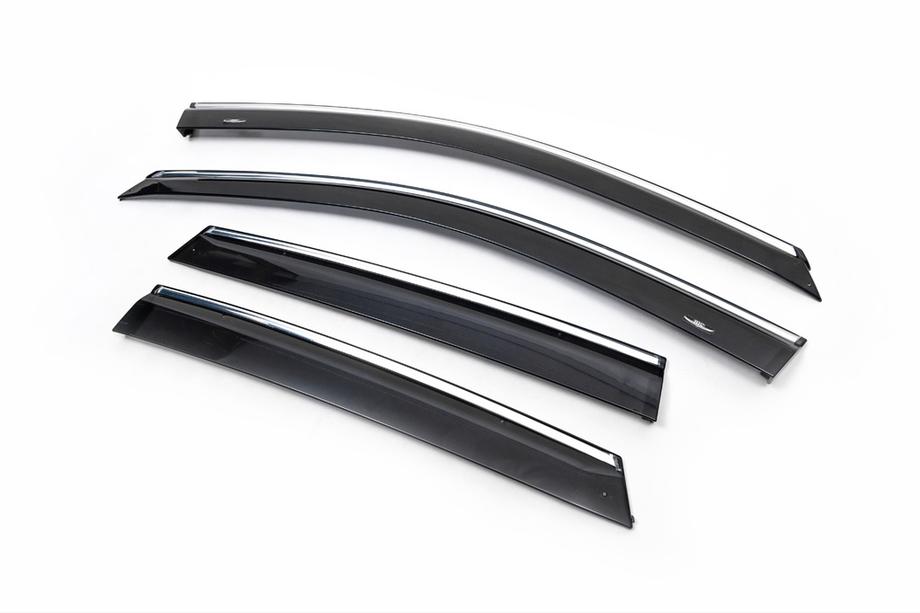 Honda CRV 2007-2011 Déflecteurs de vitres avec moulure chromée (4 pcs, HIC) Photo 7
