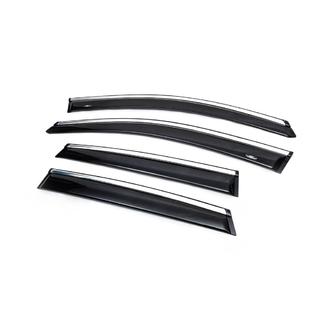 Déflecteurs de vitres avec moulure chromée (4 pcs, HIC) photo 2