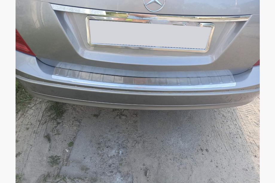 Mercedes C-class W204 2007-2015 Protection de pare-chocs arrière (SW, brillant, inox) Photo 1